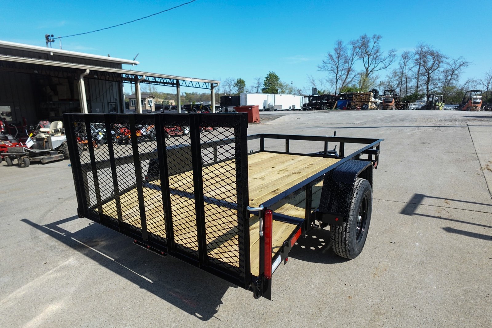 6′ 4″ x 10 Utility Trailer Dovetail Powder Coated With Gate 3,500lb Axle - Image 7