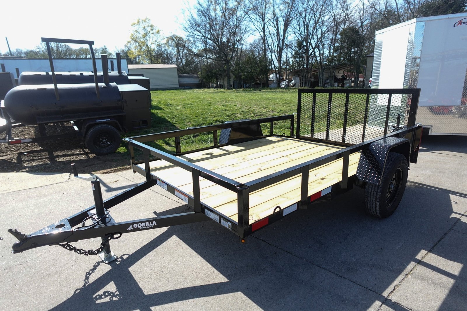 6′ 4″ x 10 Utility Trailer Dovetail Powder Coated With Gate 3,500lb Axle - Image 4
