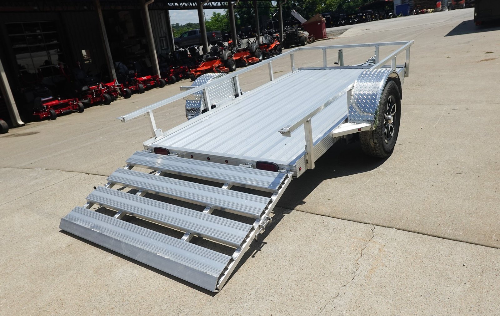 5′ x 10′ Aluminum Utility Trailer with Gate and Mag Wheels – 3500 lb Axle - Image 10