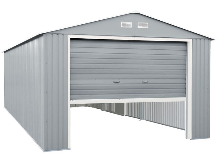 DuraMax 12×26 Light Gray Metal Storage Garage Kit