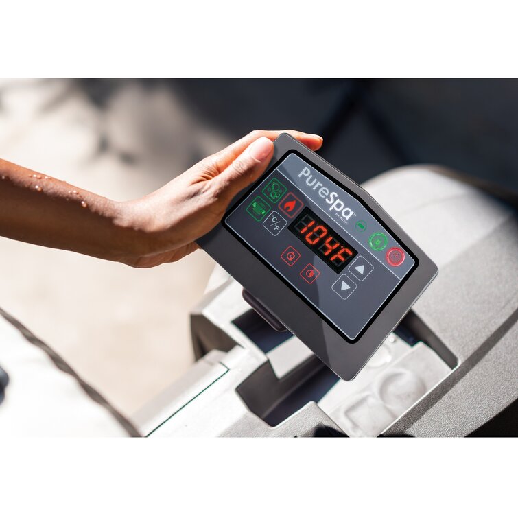 Intex 28439E Greywood Deluxe 4 Person Inflatable Hot Tub Bubble Jet Spa Kit - Image 5