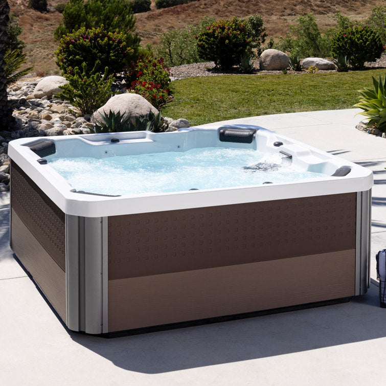 Lifesmart Spas Palmetto 230 Volt 7-Person 72-Jet Acrylic Square Hot Tub with Ozonator - Image 2