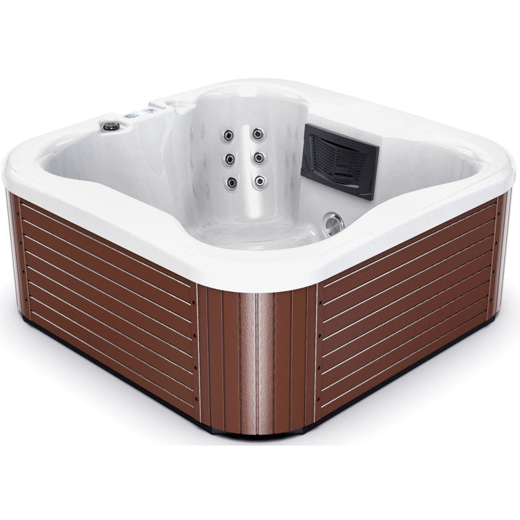Luxuria Spas 120 Volt 4 – Person 55 – Jet Square Plug & Play Hot Tub with Ozonator
