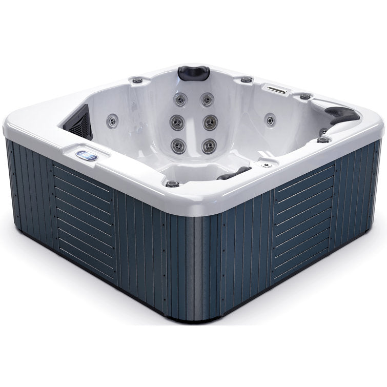 Luxuria Spas 220 Volt 6 – Person 55 – Jet Square Plug & Play Hot Tub with Ozonator