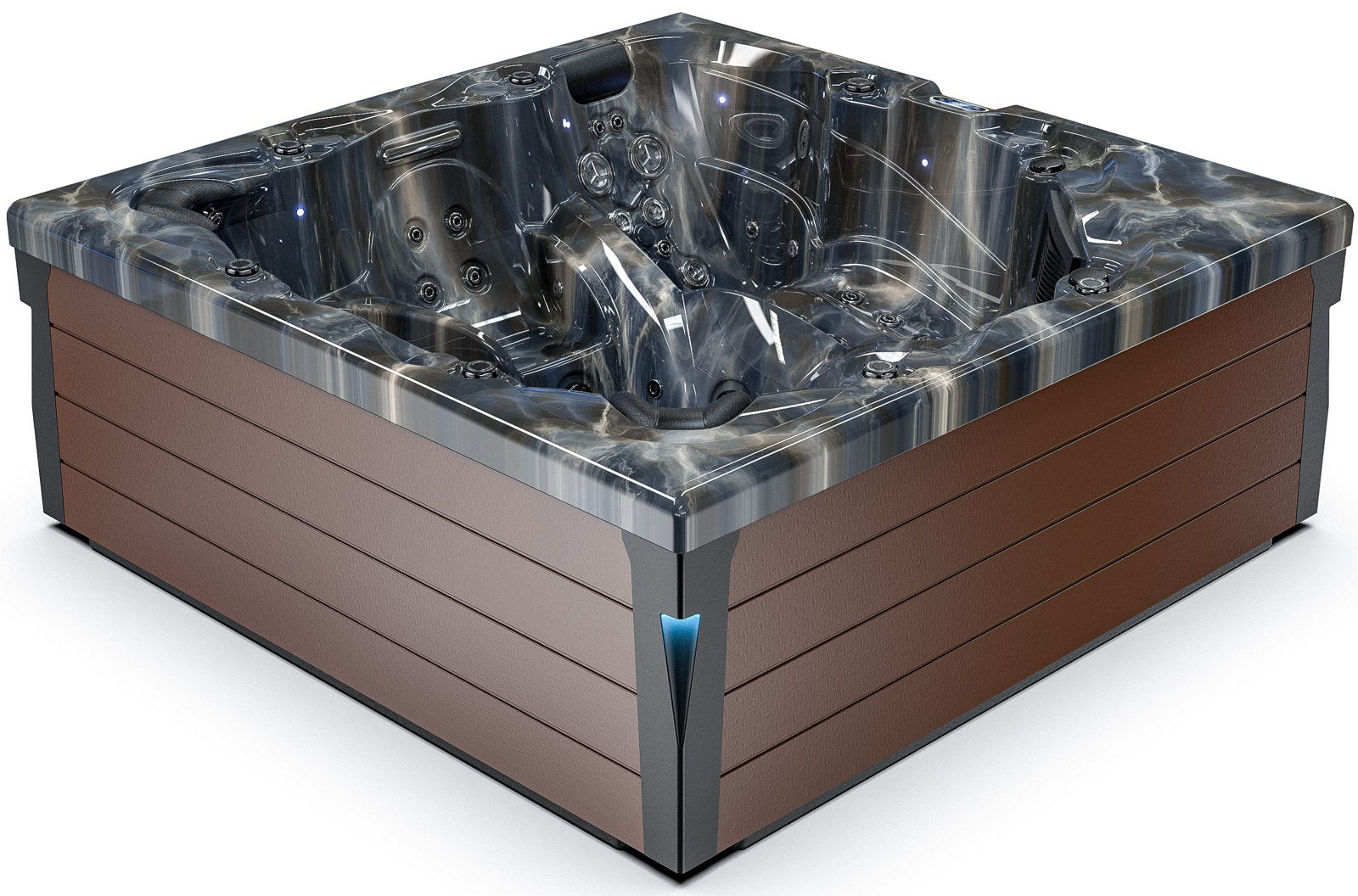 Luxuria Spas 240 Volt 6 – Person 55 – Jet Square Plug & Play Hot Tub with Ozonator and Built-In Speaker - Image 2