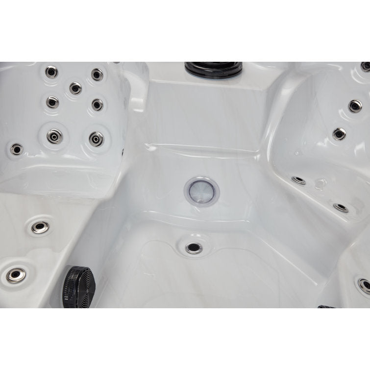 Luxury Spas 61 – Jet Acrylic Square Hot Tub with Ozonator in Gray - Image 7