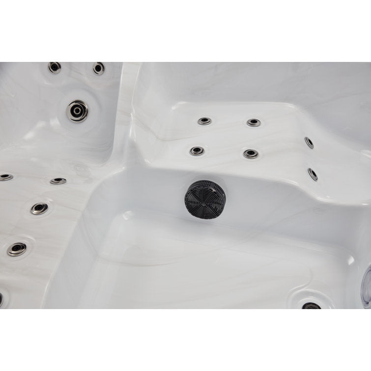 Luxury Spas 61 – Jet Acrylic Square Hot Tub with Ozonator in Gray - Image 4