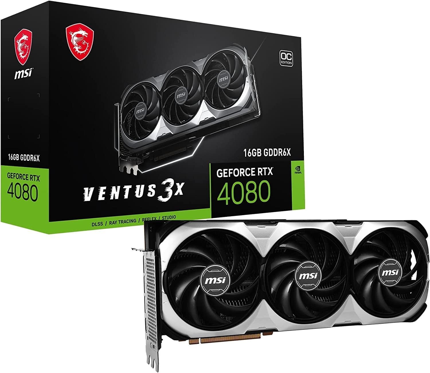 MSI Ventus GeForce RTX 4080 16GB GDDR6X PCI Express 4.0 Video Card RTX 4080 16GB VENTUS 3X OC