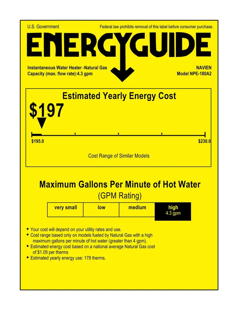 Navien NPE-180A2 High efficiency Condensing Tankless Water Heater - Image 2