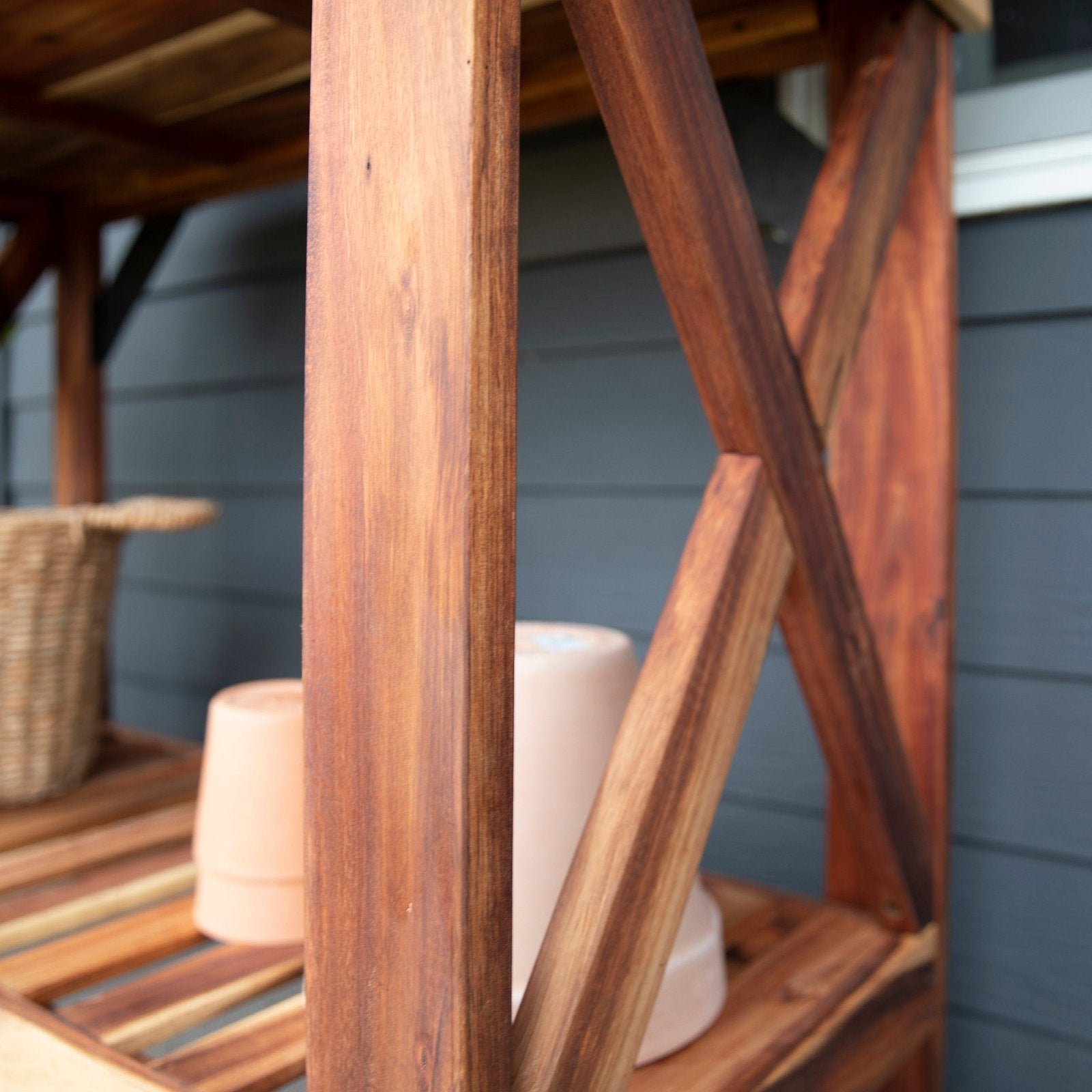 Potting Table/Bench/Serving Bar – Acacia Wood - Image 9