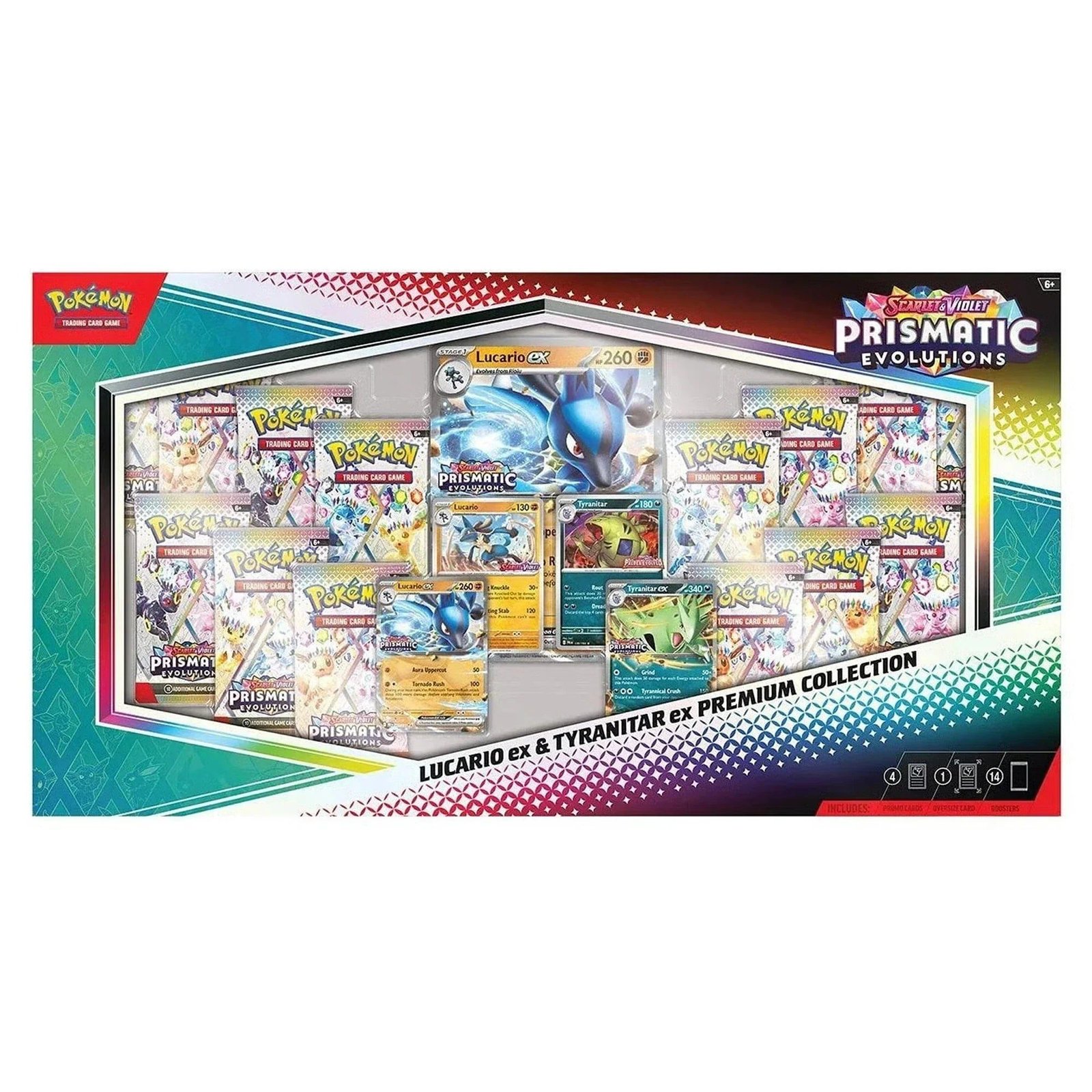 Pokemon TCG Prismatic Evolutions Lucario Tyranitar EX Premium Box Sealed