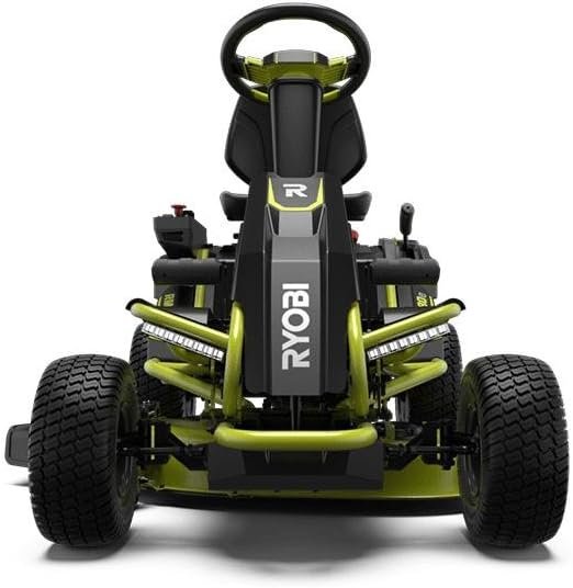 RYOBI 38 in. 100Ah Battery Rear Engine Electric Riding Lawn Mower and Bagging Kit - Image 3