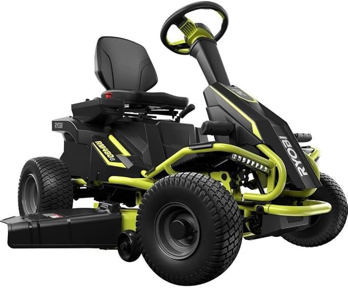 RYOBI 38 in. 100Ah Battery Rear Engine Electric Riding Lawn Mower and Bagging Kit - Image 5