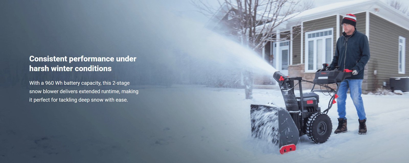 Kress KG471 60V 24-Inch 2-Stage Cordless Snow Thrower Kit (4×5Ah Batteries & Charger) - Image 4