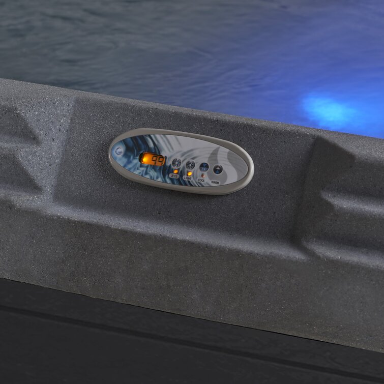 Soothe 7-Person 70 Stainless Jet Hot Tub with True Stainless Heater, Ozone Multi LED Lighting and Ice Bucket - Image 3