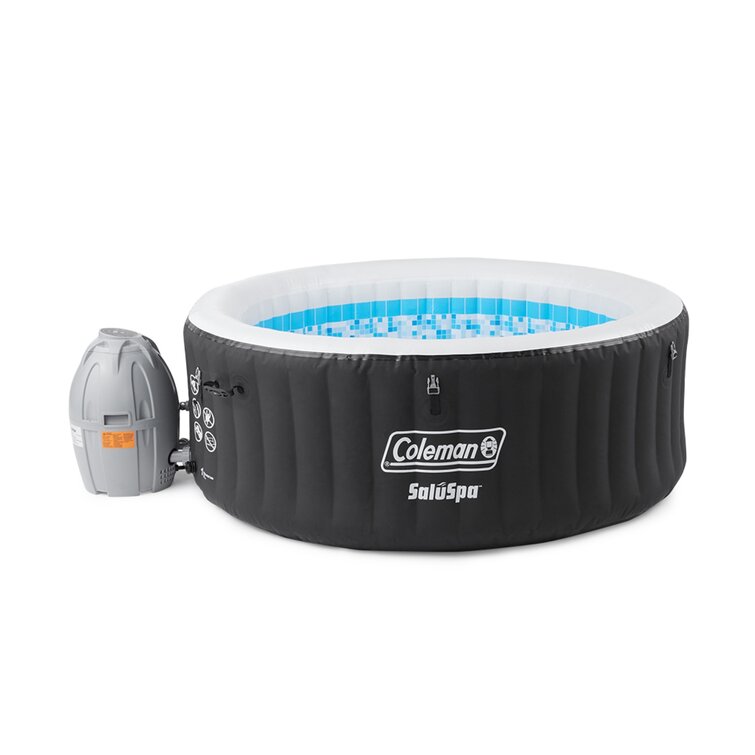 Spa Gonflable Rond En Vinyle Noir À 4 Jets Pour 4 Personnes Bestway
