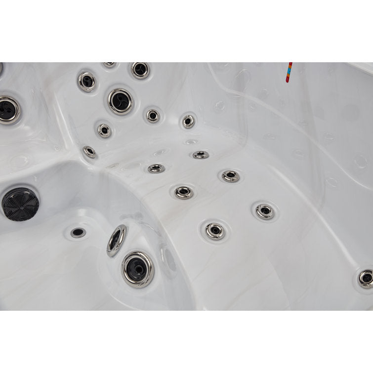 Victoria 6-person 60 Jet Hot Tub With Bluetooth In Grey - Image 3
