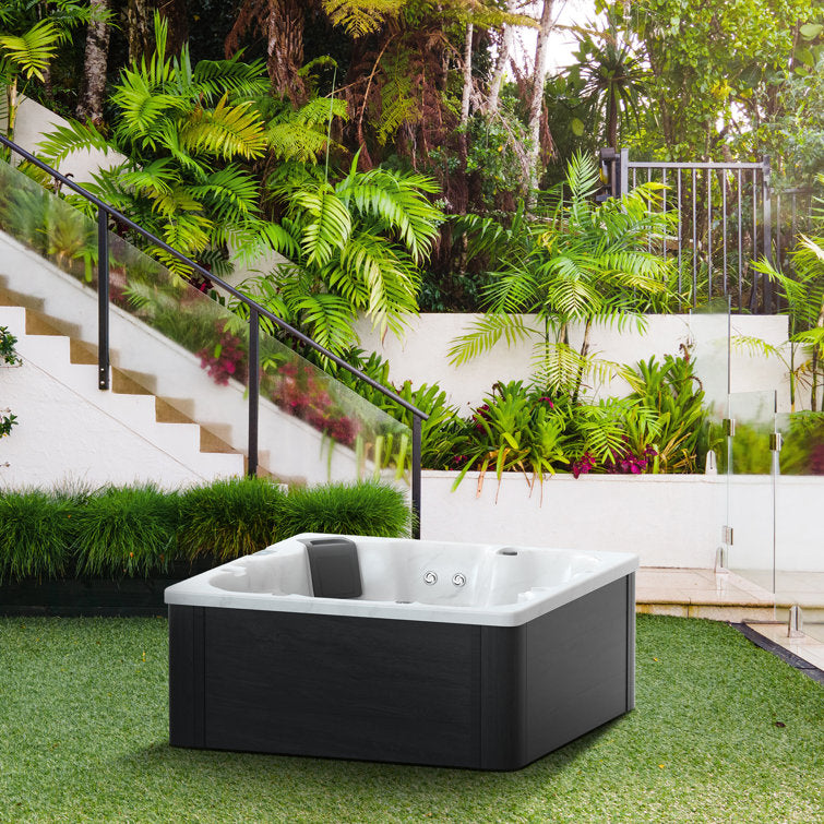 WSINC 5 – Person 32 – Jet Acrylic Square Hot Tub with Ozonator in Grey Oak - Image 4