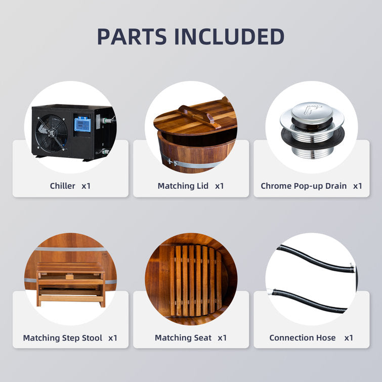 WoodBridge 110 1 – Person Hot Tub in Olive Pine - Image 11