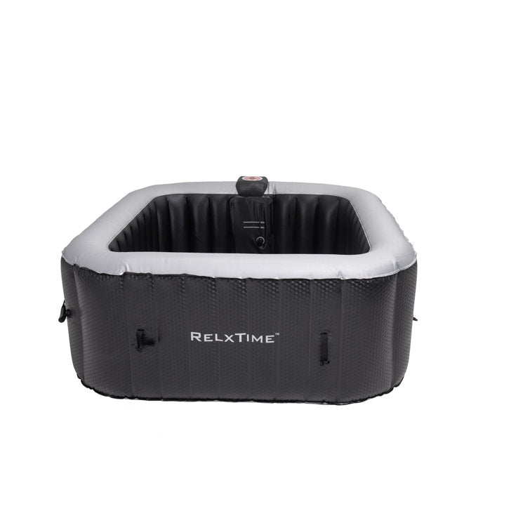 ZACHVO 120 Volt 3 – Person 120 – Jet Square Inflatable Hot Tub in Black