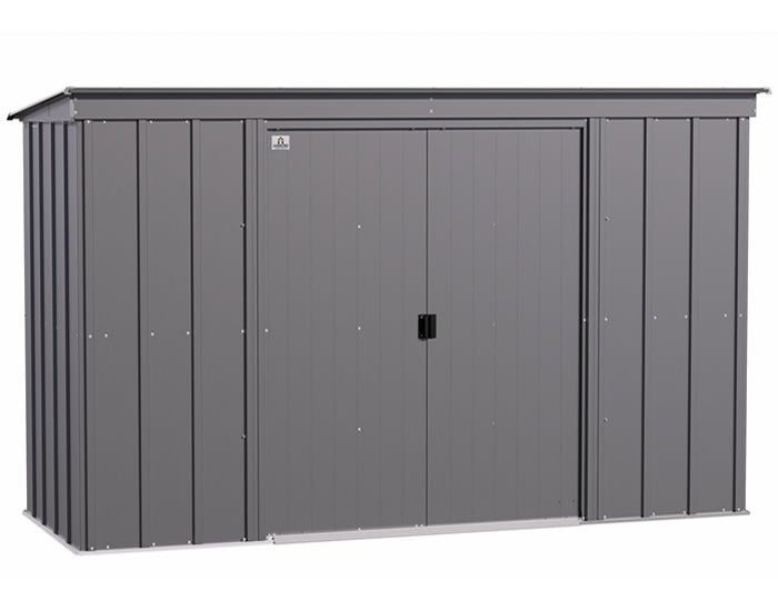 Arrow 10×4 Classic Steel Storage Shed Kit – Charcoal