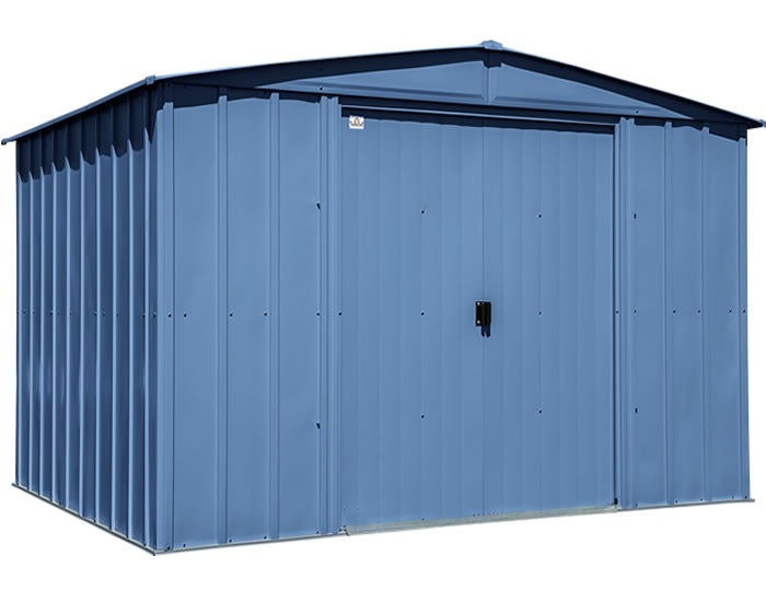 Arrow 10×8 Classic Steel Storage Shed Kit – Blue Gray