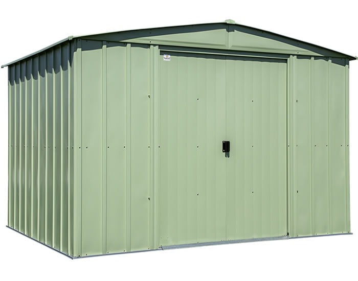 Arrow 10×8 Classic Steel Storage Shed Kit – Sage Green