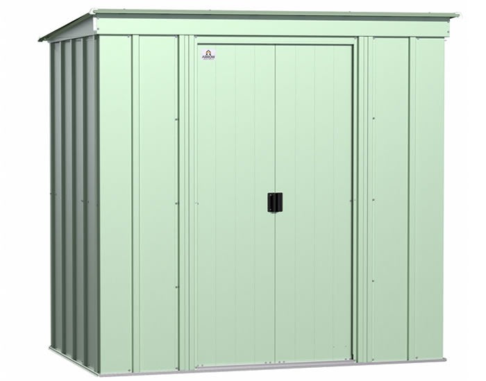 Arrow 6×4 Classic Steel Storage Shed Kit – Sage Green