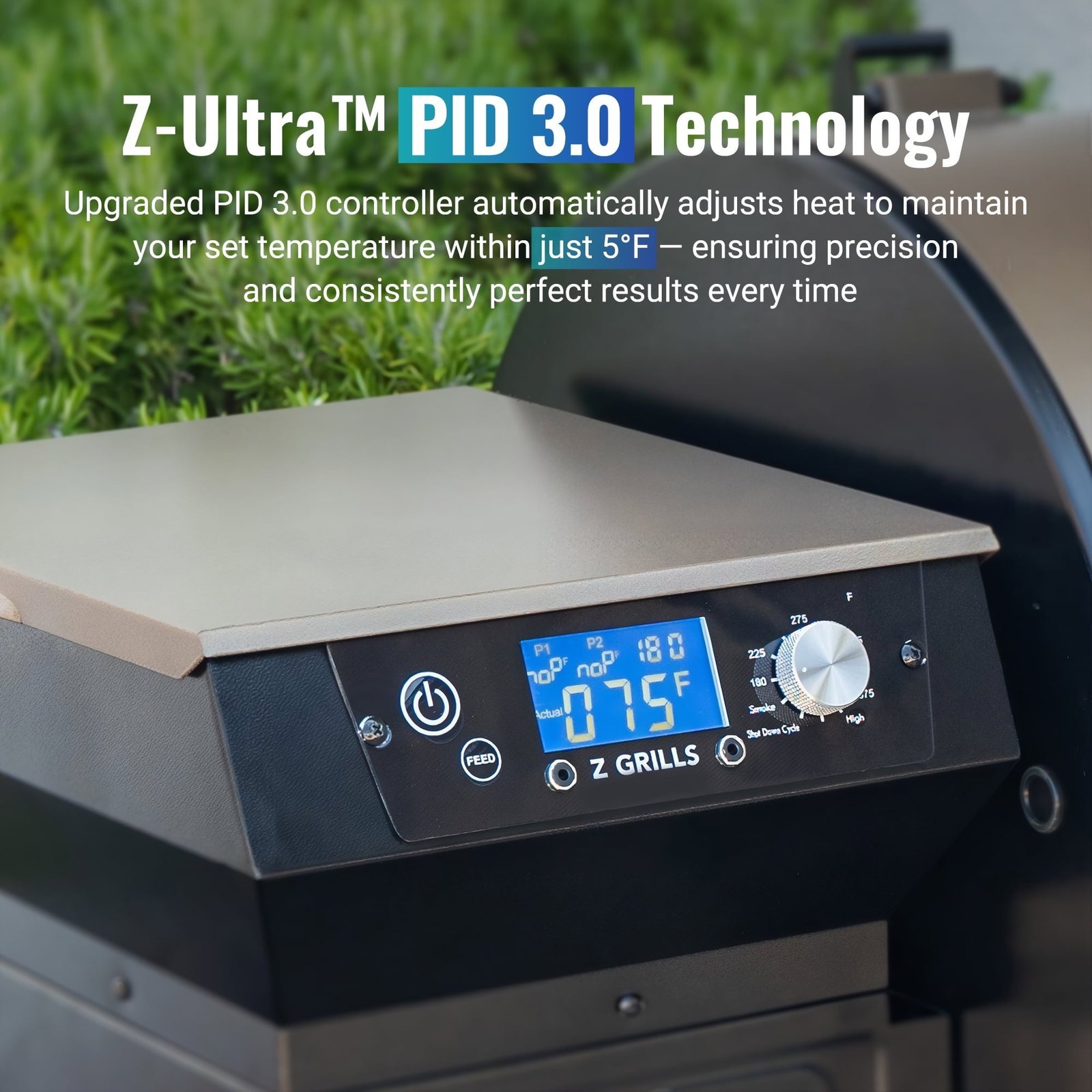 Z GRILLS Backyard Warrior 697 sq.in 8-in-1 Wood Pellet Grill Smoker with PID V3.0 Technology, LCD Screen, Meat Probes and Rain Cover - Image 4