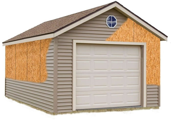 Greenbriar 12×16 Wood Garage Shed Kit – ALL Pre-Cut