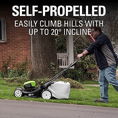 Greenworks Pro 80V 21-Inch Brushless Self-Propelled Lawn Mower, 4Ah Battery Included MO80L410 - Image 3