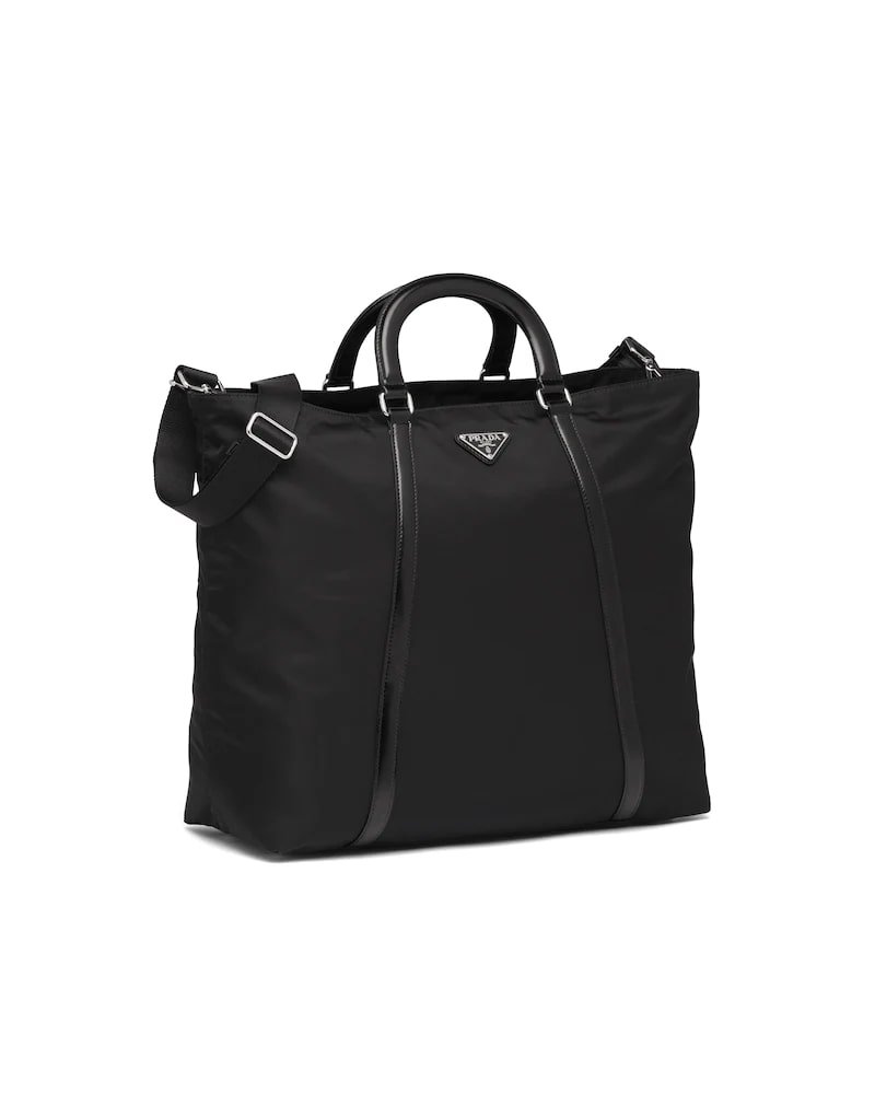 Prada Large Nylon and Leather Tote - Image 2