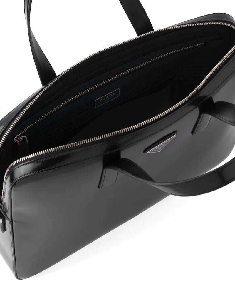 Prada Brushed Leather Briefcase - Image 4