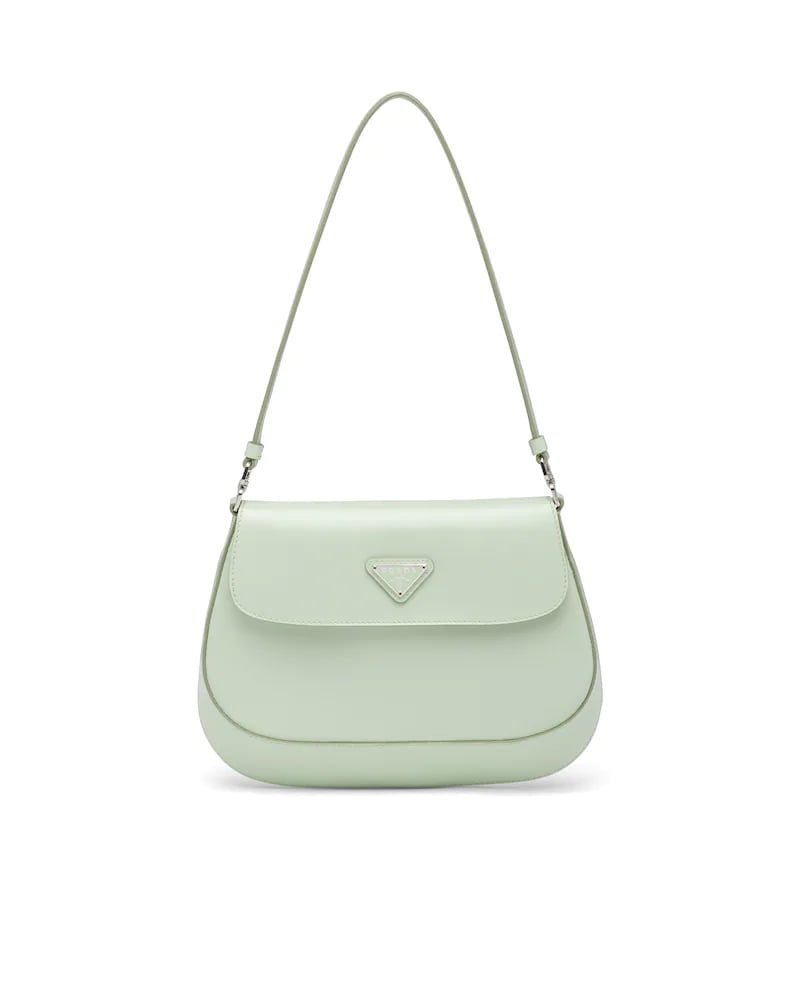 Prada Cleo Brushed Leather Shoulder Bag With Flap - Image 12