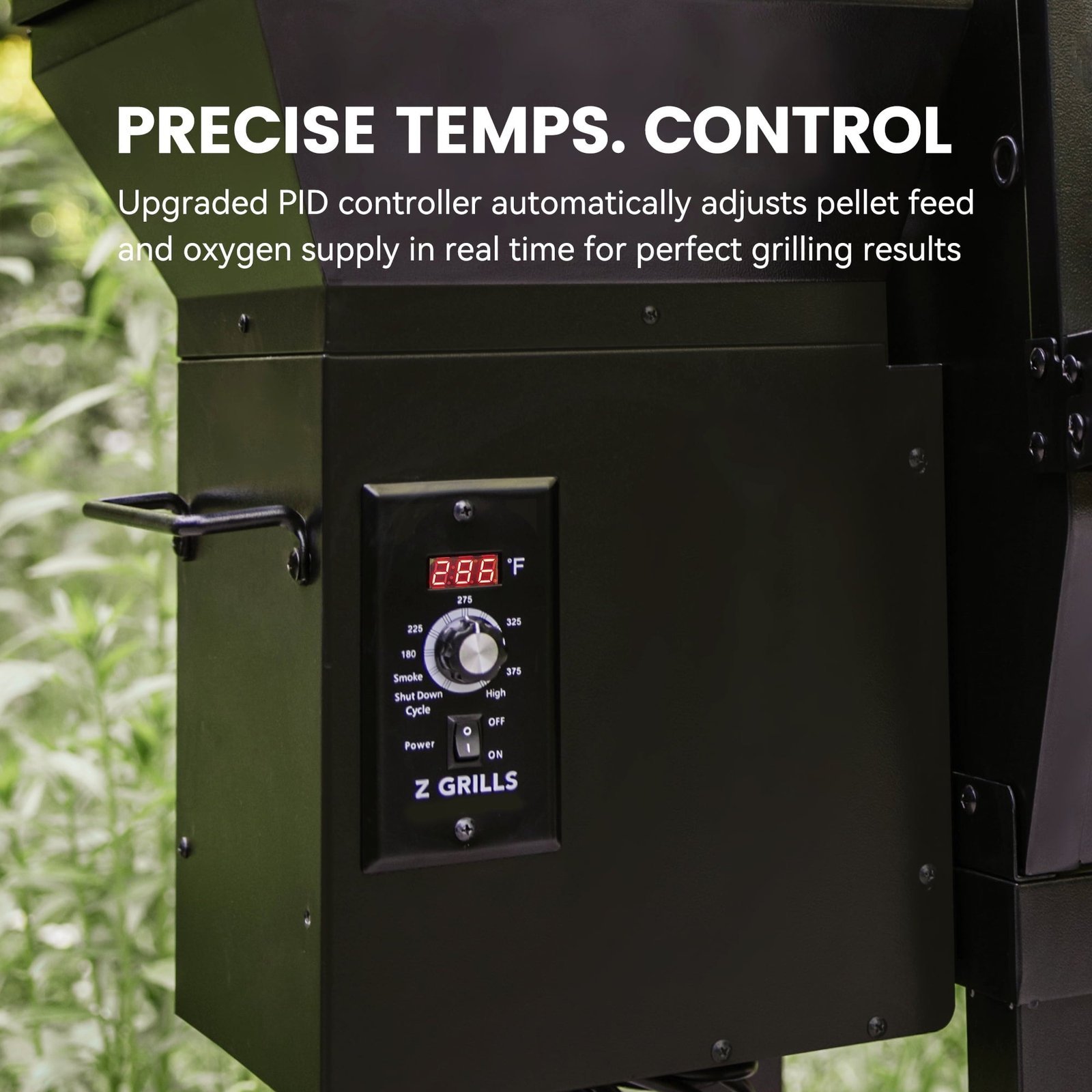 Z GRILLS Powerhouse 1056 sq.in Black Pellet Grill & Smoker 10002B with PID Controller, Foldable Front Shelf and Rain Cover - Image 2