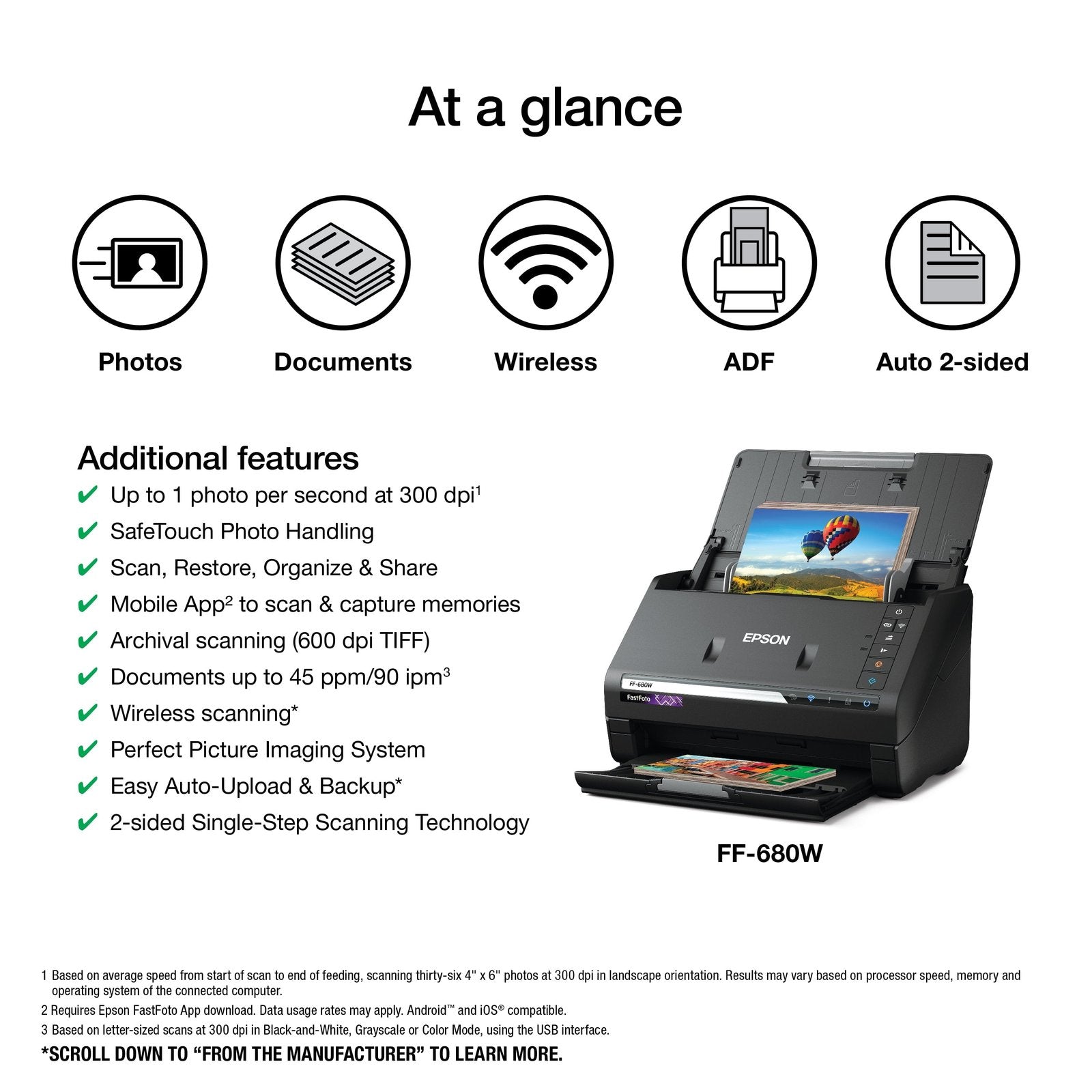 Epson FastFoto FF-680W Wireless High-speed Photo and Document Scanning System - Image 5