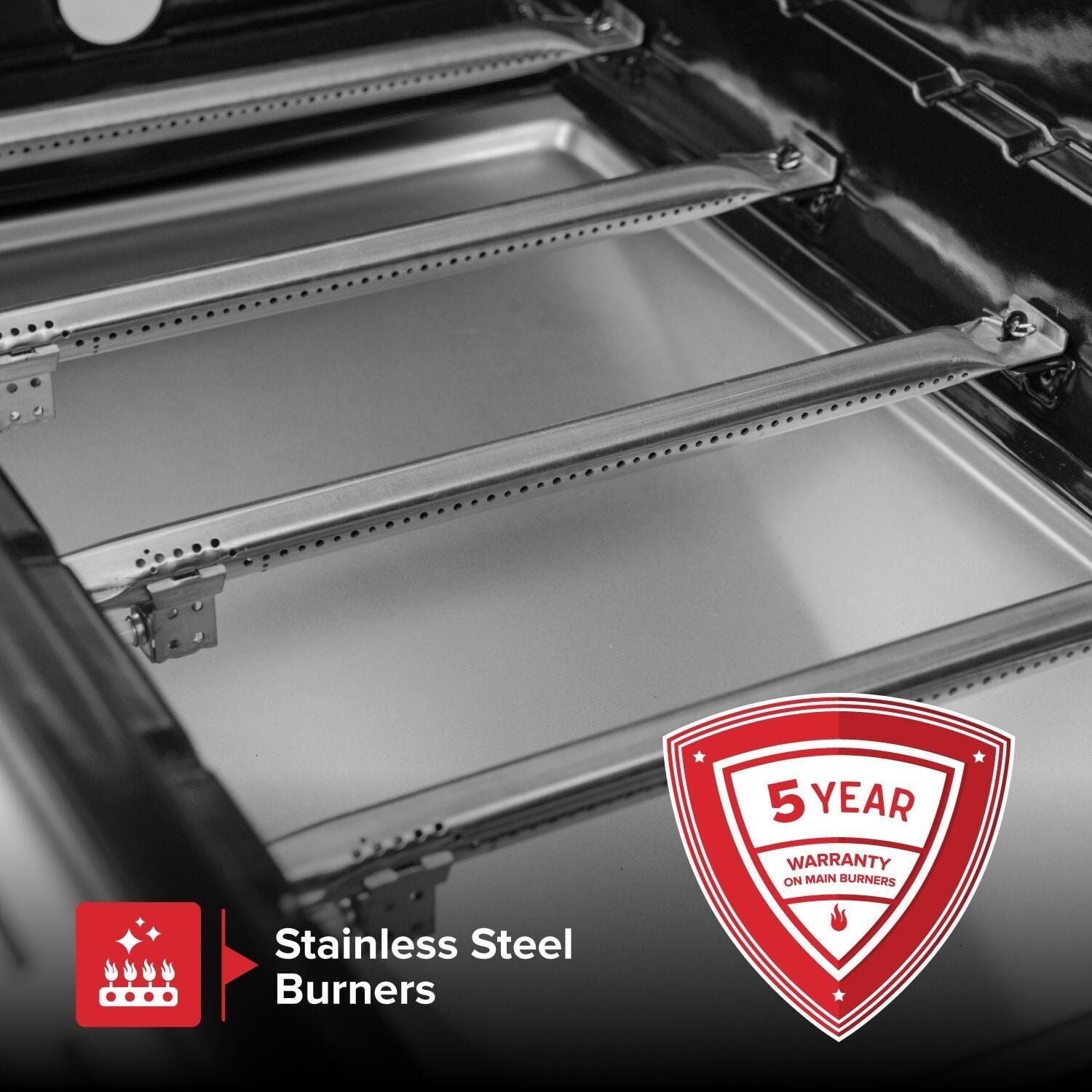 Nexgrill Deluxe 6-Burner Propane Gas Grill with Ceramic Searing Side Burner, Rotisserie Kit, 60,000 BTUs Output, and Stainless Steel Control Panel, BBQ Grill Perfect for Outdoor Gatherings 720-0896B - Image 9