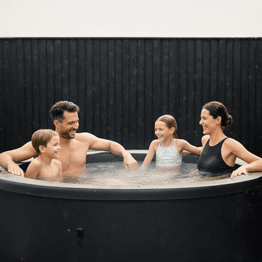 Wave Tahoe 4 Person Eco-Foam Round Hot Tub EnergySave Bundle with 70 Aquajet Massage System | Graphite Gray - Image 3