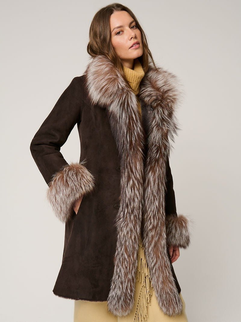 Chantal Reversible Sheepskin Coat - Image 3