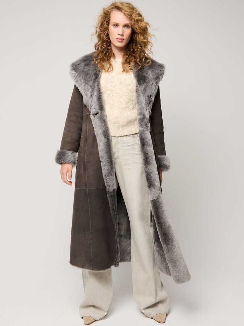 Gabriella Hooded Sheepskin Coat - Image 4