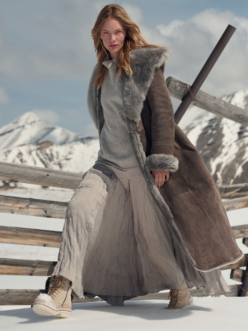 Gabriella Hooded Sheepskin Coat - Image 5