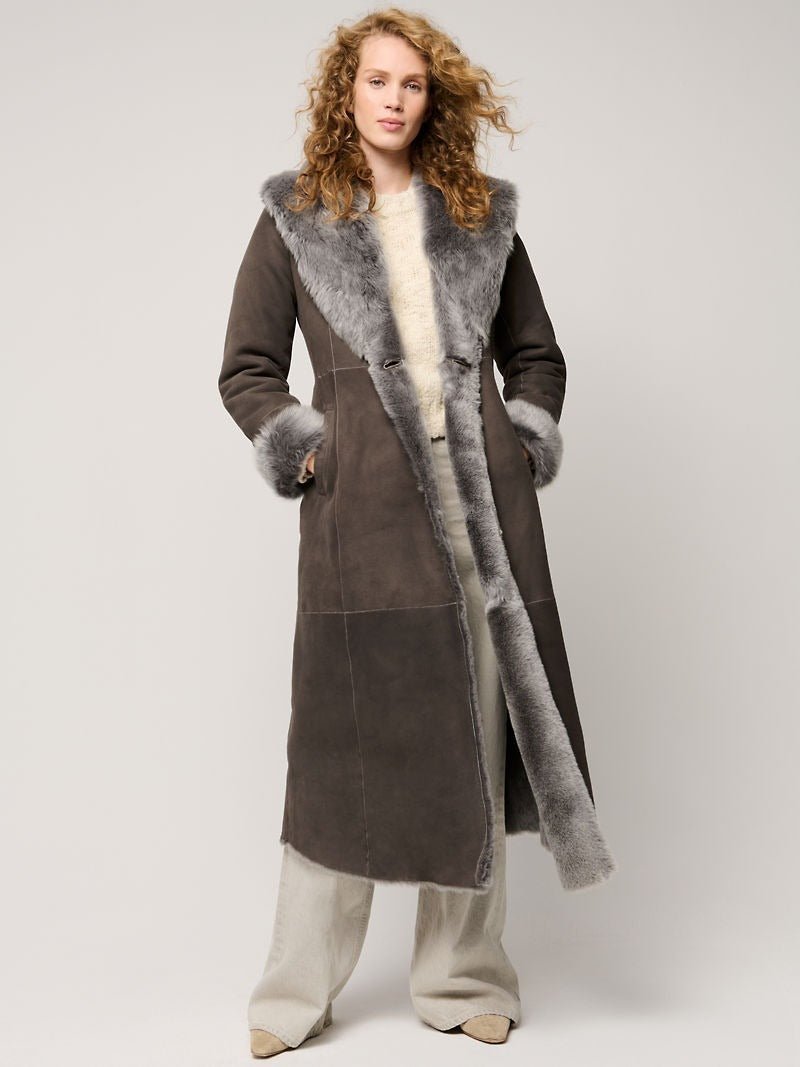 Gabriella Hooded Sheepskin Coat - Image 6