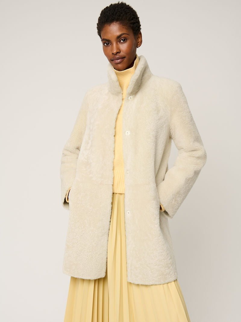 Carmen Reversible Curly Sheepskin Coat - Image 2