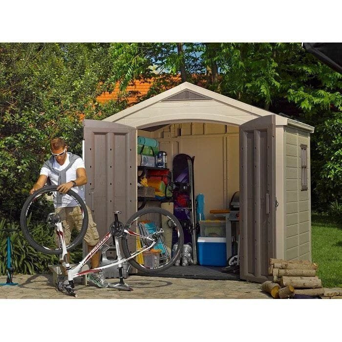 Factor 8 ft. W x 6 ft. D Plastic Storage Shed - Image 2