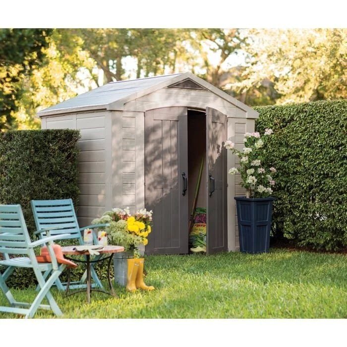 Factor 8 ft. W x 6 ft. D Plastic Storage Shed - Image 12