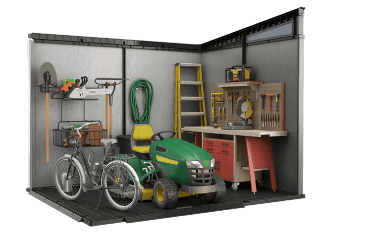 Keter Artisan 9×7 Foot Large Outdoor Shed with Floor with Modern Design for Patio Furniture - Image 5