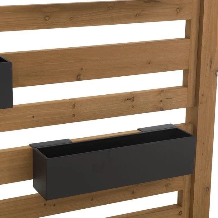 SummerCove 10.5 ft. x 10 ft. Cedar Wood Pergola with Adjustable Hanging Planters - Image 4