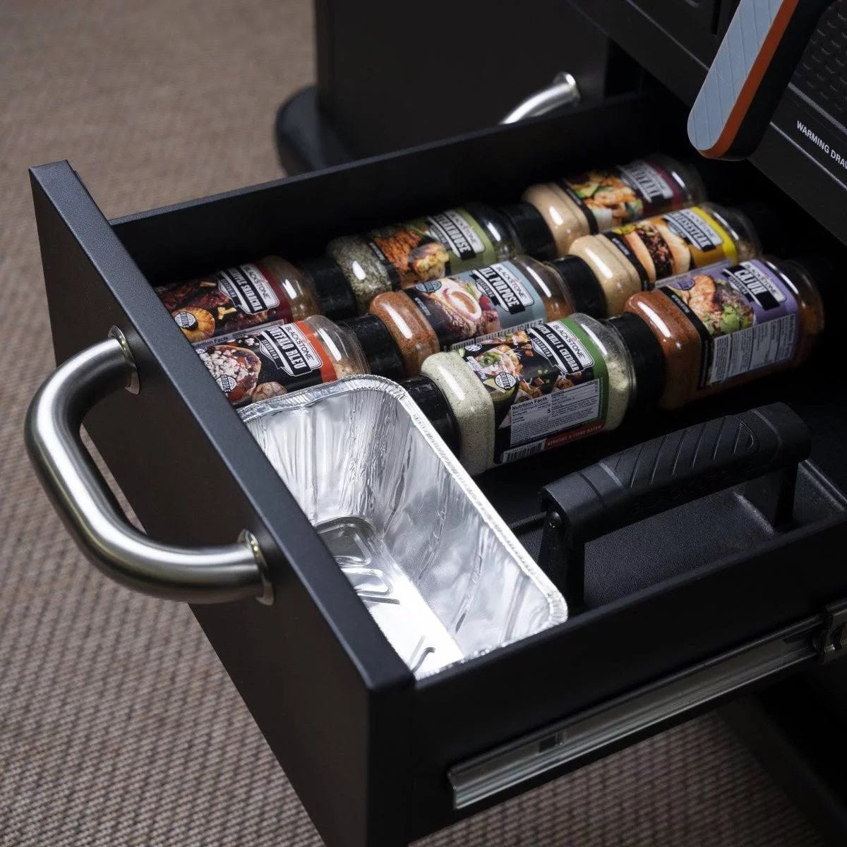 BLACKSTONE 36-Inch 4 Burner Gas Griddle with Dual Air Fryer Drawers – Model 1923 Black - Image 9