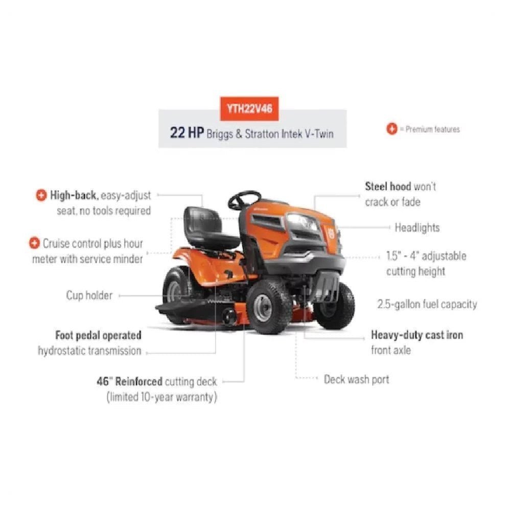 Husqvarna 46″ 22 HP Riding Mower YTH22V46 - Image 5
