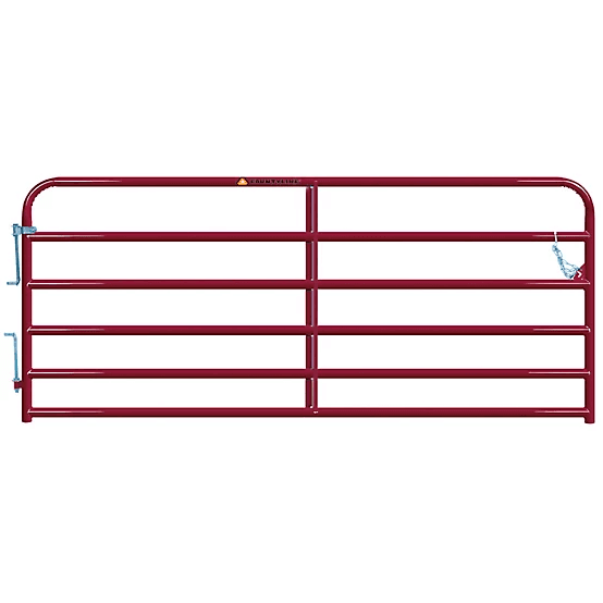 CountyLine 10 ft. 6-Bar Heavy-Duty Tube Gate, Red
